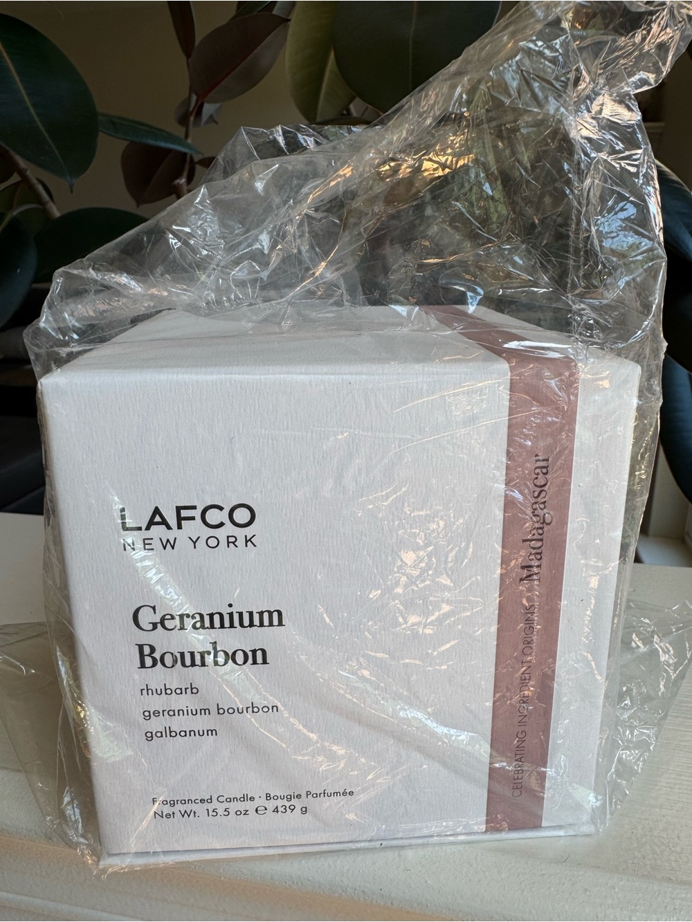 LAFCO New York Geranium Bourbon Signature Candle 15.5 oz BRAND NEW
